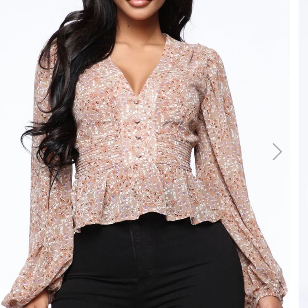 Fashion Nova 'Always There Floral Blouse' - XL